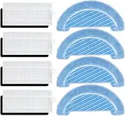 Compatible with Cecotec Conga 1090 1790 Titanium Ultra Robot Vacuum Replacement Spare Parts Accessories Main Side Brush Hepa Filter Mop Rag (Color : Set I)