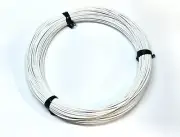 White Vinyl Coated Wire Rope Cable, 3/64" - 1/16", 7x7, 100 ft coil