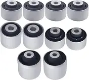 10PCS Front Suspension Control Arm Bushing Kit Compatible For Audi A6 05-11 C6 A6L 4F0407183 4E0407182 4E0407181 8D0407515