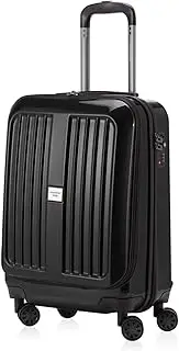 [Hauptstadtkoffer] X-Berg - Carry on Luggage Suitcase Hardside Spinner Trolley Expandable 20“ TSA, Black, 55 Centimeters