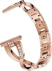 [PTLYE] 18mm 20mm 22mm Metal Strap Women Bracelet Fit for Garmin Watch Band Vivoactive 4 4S/Venu 3 3S/2 2S/Plus/SQ Diamond Belt