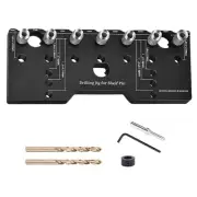 Adjustable Shelf Gauge Drilling Template Tool Aluminum Jig for Straight Holes