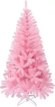 4FT Artificial Christmas Tree, Xmas Pine Tree with Metal Christmas Tree Stand...
