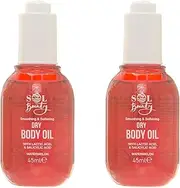 Dry Body Oil Watermelon Scent, Helps Hydrate and Soften Skin, Vegan Friendly Light Moisturiser 2 x 45ml