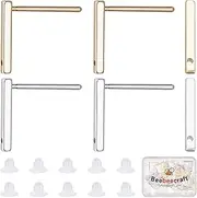 [Beebeecraft] 1 Box 50Pcs 5 Style Earring Hooks with Loop Hole 18K Gold Plated Earring Making Kit Leverback Huggies Earwire for Jewellery Earring Making…