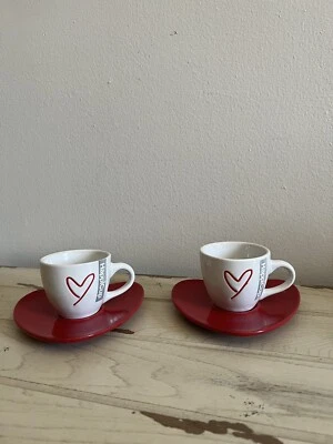 Espresso cup and Heart Shaped Saucer set