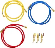 ULTECHNOVO Car Air Conditioner Pipe R134a Compatible Addition Tube with Ball Valves