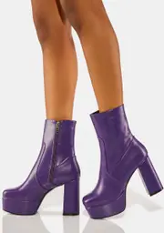 [Lamoda] Purple Making Moves Platform Boots
