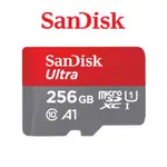 【SANDISK】256G ULTRA MICROSD 120MB/S UHS-I C10 A1 記憶卡 紅灰