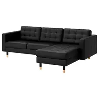 在飛比找蝦皮購物優惠-北歐IKEA宜家LANDSKRONA三人座沙發含躺椅/黑色/