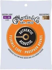 Martin Strings - MA535FX - SP Flexible Core - Phosphor Bronze 3 Pack Light (12-54)