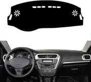 Dashboard Cover Mat, for Peugeot 301 2012-2019,Car Dashboard Cover,Black Dash Mat Dashboard Cover,Anti-Slip Dash Pad Protective Cover,Interior Dash Covers