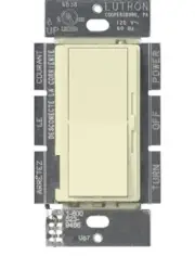 DVFSQ-F-AL Diva 1.5 A 3-Way Single Pole 3-Speed Fan Control Almond switch