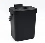 Cesun Small Trash Can with Lid Mini Kitchen Hanging Trash Can Tightly Sealed Odor Free, Small Countertop Compost Bin for Scraps from Daily Cooking, Mountable Trash Bin for Kitchen Counter, 3L Black
