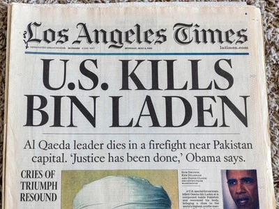 US Kills Bin Laden LA Times Newspaper 5/2011 Full Paper Osama Killed RARE FIND!