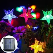 20LED Star String Fairy Light Solar Powered Outdoor Garden Lamp Xmas Party Decor