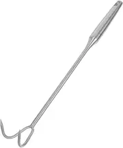 LOORGVEL Stainless Steel Meat Hook for Grilling Heavy-Duty BBQ Food Flipper Turner for Easy Handling of Hot Meat Handle for Safe Cooking and Barbecue Use