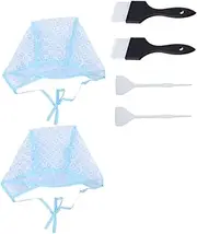 Beaupretty 6pcs Hair Highlighting Cap Kit for Salon Home Use Pe Material Includes Hooks Tools for Easy Hair Coloring and Highlights for Professionals and Enthusiasts