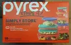 Pyrex 18-Piece Oven Freezer Dishwasher Safe Glass Storage w/ Lids - NEW!