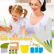 14 Pcs Wooden Kids Kitchen Cutter Set Toddler Potato Slicers Grater Serrated ☘