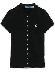 [Polo Ralph Lauren] Polo Pony-embroidered shirt M Black