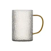 350ml Glass Tea Glasses With Golden Handle Coffee Cup Mug Espresso Drink Glass