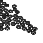 Ceramics Beads, Flat Ceramics Black Iridescent 0.67 to 0.75 Inch Pebbles