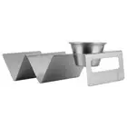 Stainless Steel Taco Holder Pancake Stand Rack With Sauce Cup Home Kitchen Va