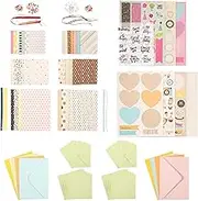 UKQRRTC DIY Greeting Card Kits, Exquisite Cards Making Set, Elegant Paper Greeting Card Set, Versatile Card Making Materials Kit, Warm Card Making Kits