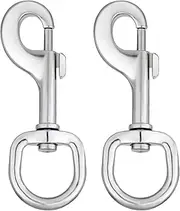 Swivel Snap Hooks Dog Lead Clip Clasp Heavy Duty Swivel Eye Bolt Snap Hooks Pet Leashes Clip Trigger Clip 4.3 inch 2pcs for Linking Pet Collar Bag Strap