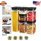 Space-Saving 6-Piece Airtight Food Storage Containers - Perfect for Pantry Org.