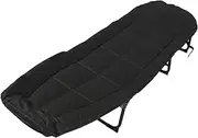 Folding Camping Cot, Adjustable 5-Position Outdoor Lounge Chair Sleeping Cots Bed 77.6 Inch U Curve Shape Portable Reclining Chaise Camping Bed for Beach Lawn Camping Patio