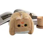 Cube Cat Plush Pendant Cute Animals Bag Decorations Keychain Plush Toy for Kids