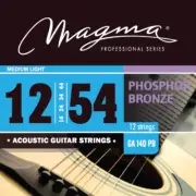 Magma Acoustic Guitar Strings Medium 12 Strings Phosphor Bronze Set .012 - .054