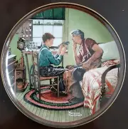 Norman Rockwell "The Inventor and the Judge" Edwin M. Knowles Collectors Plate