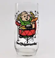 Theodore Alvin the Chipmunks Music Note Drinking Glass Karmon Ross Hardees 1985