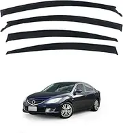 AUSGO Weathershields Compatible with Mazda 6 GH Series Sedan 2008-2012, Weather Shields Window Visors Wind Deflectors Sun Rain Guard 4PCS Set
