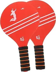 BESPORTBLE Set of Badminton Rackets Wooden Paddles Beach Ball Racket Lightweight Comfortable Handle for Boys and Girls
