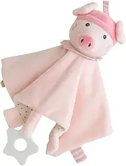 KAILIKETIY Blanket Stuffed Animal Soothing Towel Security Comforter with Tags for Soft Security Blanket for Year Old Cute Pig Design