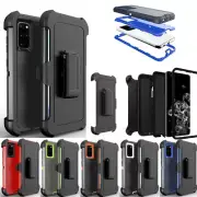 For Samsung S20 /S20 Ultra/S20 Plus Shockproof Rugged Defender Case +Belt Clip