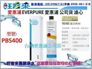 愛惠浦 公司貨 PBS400 淨水濾芯(PBS400 CART)+RES-100(RES-800)*2支優惠含運唷!