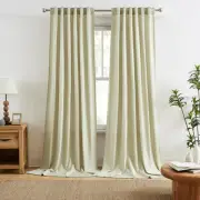 Thick Wide Curtain Drapes for Sliding Glass Door, Back Tab Light Filtering Ta...