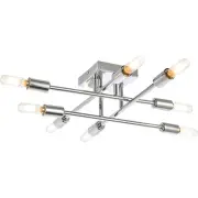 Living District LD2351C Script 8 Light 19 inch Chrome Flush Mount Ceiling Light