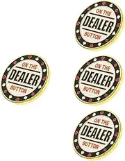 Abaodam 4pcs Banker Number Sign Buttons Game Supplies Game Tokens Poker Chip Holder Gambling Tokens Poker Game Accessory Metal Game Markers Game Chips Number Chips Party Favor Iron