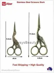 S/Steel Scissors Stork Embroidery Sewing Eyebrow Make up Waxing Nail Art Tools
