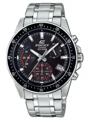 Casio Edifice Chronograph EFV-540D-1AVUEF Black Dial Grey Stainless Steel Mens Watch
