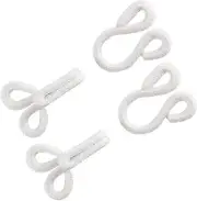 Fur Hook and Eyes White Covered Sewing Hook and Eyes Closure for Fur Coats Wr...