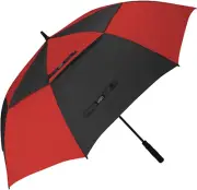 62 Inch Automatic Open Golf Umbrella Extra Large Oversize Double Canopy Vented W