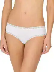 Natori BLISS 156058 White Stretch Cotton Girl Brief - XL