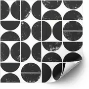[Namly Design] Tiles Sticker - Retro Tile Decals / Black and White / 24 pcs